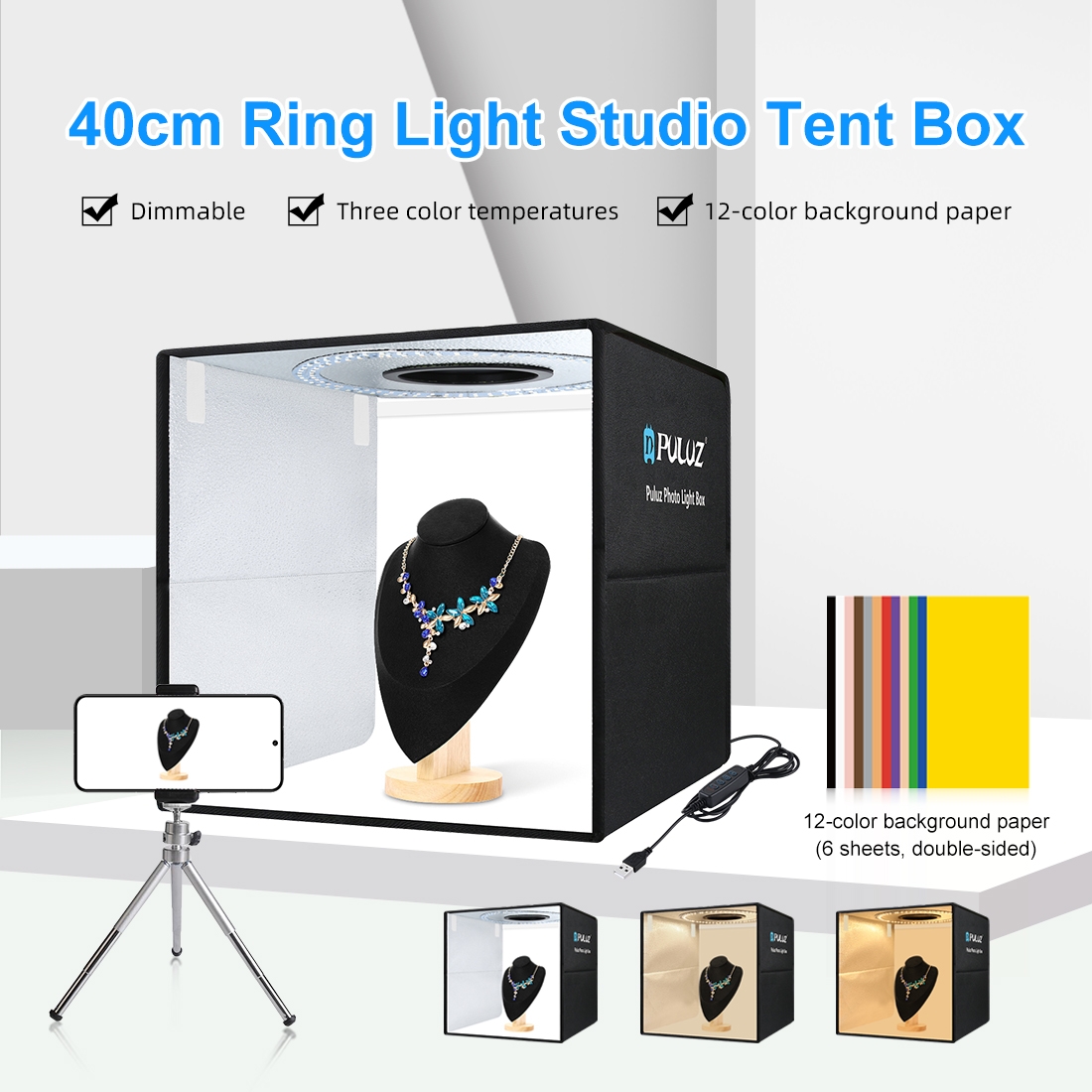 Photography Darkroom - PULUZ 40 cm pieghevole portatile anello