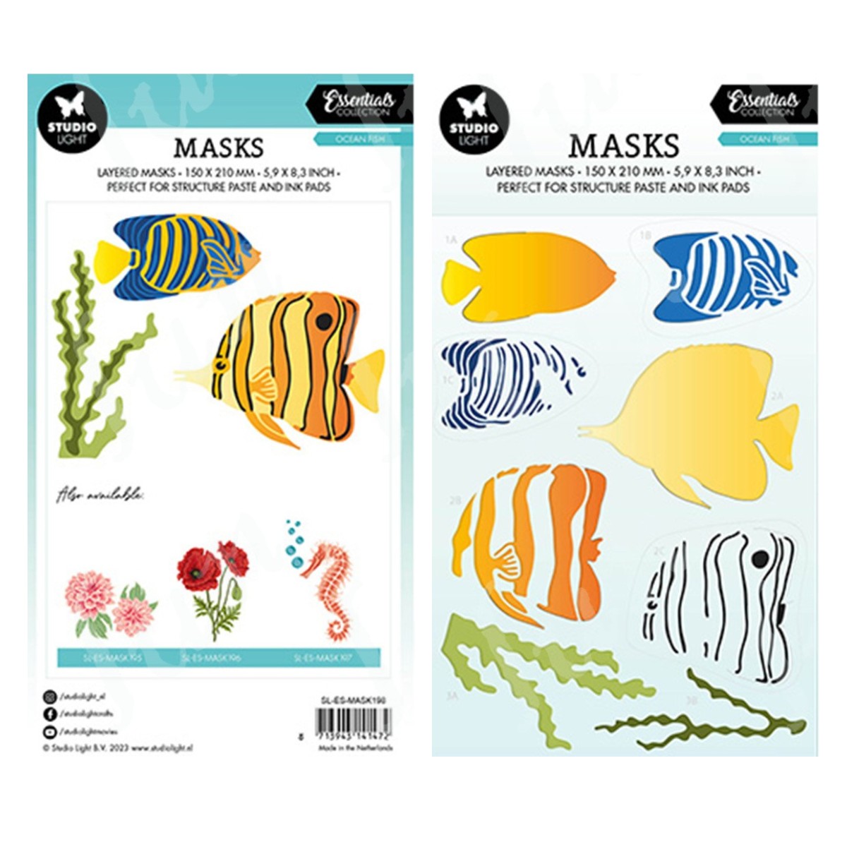Photography Triangle - 2023 New Ocean Fish stencil fustelle