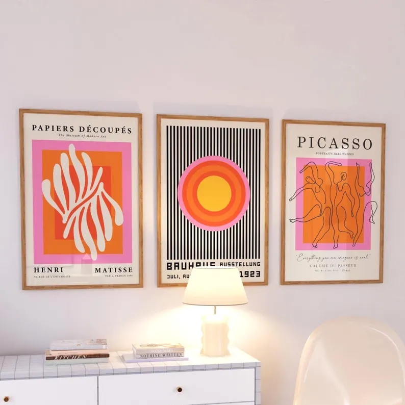 Photography Interior - 3 pezzi di stampe moderne su