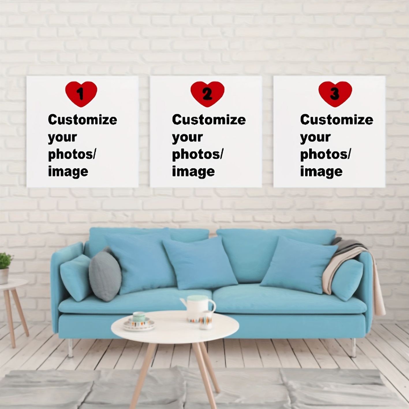 Photography Interior - 3 pezzi/set poster su tela quadrato